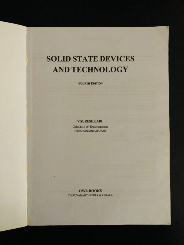 Solid State Devices and Technology