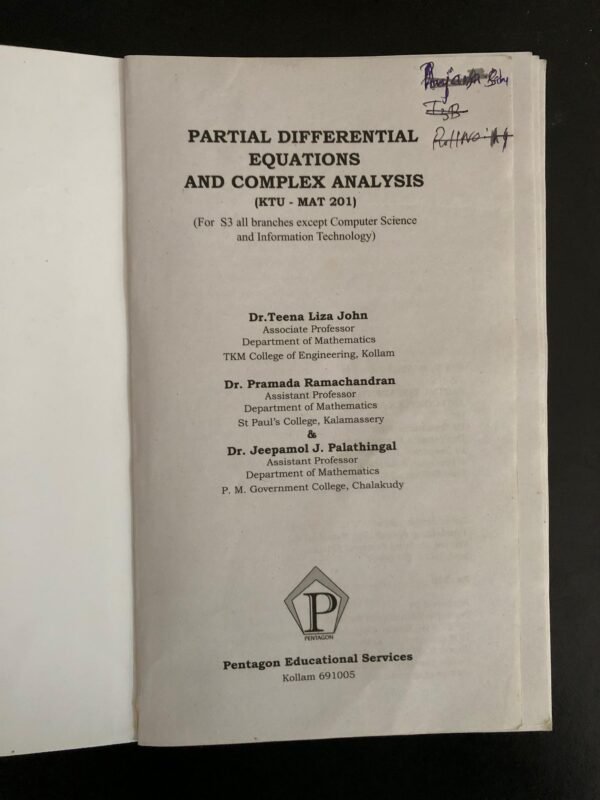 Partial Differential Equations and Complex Analysis