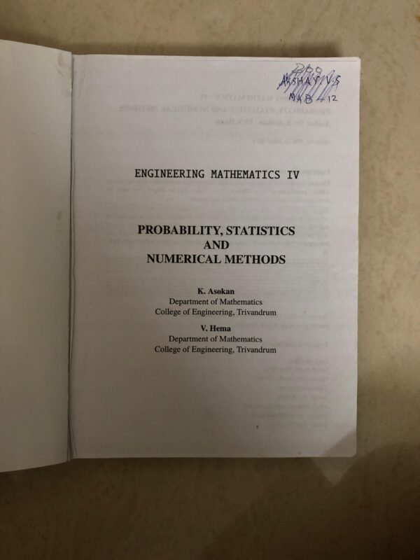 Probability, Statistics and Numerical Methods