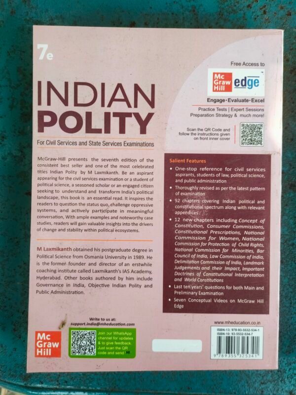 Indian Polity for UPSC (English)|7th Edition|Civil Services Exam| State Administrative Exams